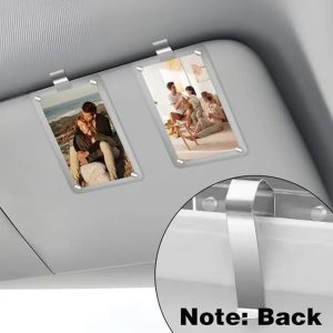 Acrylic Magnetic Photo Frame Car Sunshade Clip