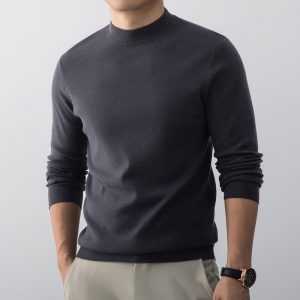 Men's Wool-blend Knitwear With A Mock Turtleneck