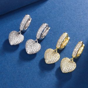 European And American-style Sweet Heart-shaped Earrings, New Summer Jewelry For Women