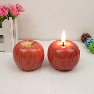 Creative Apple Shape Candle Christmas Eve Gift, Holiday Birthday Present, Home Table Decorations, Festive Atmosphere Fruit Wax Candle For Holiday