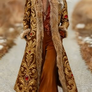 Women's New Long Sleeved Large Woolen Overcoat