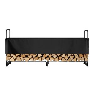 8.5FT Outdoor Firewood Rack With Cover, 102x14.2x46.1 In, Heavy Duty Firewood Holder & 600D Oxford Waterproof Cover For Fireplace, Patio, Indoor/Outdoor Log Storage Rack For 1/2 Cord Of Firewood