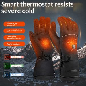 Ladies' Winter Warm Charging Electric Heating Unisex Touchscreen Riding Gloves