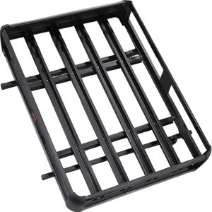 Universal 50.4 X 36.4 Inch Roof Basket, Basket Roof Rack, Aluminum Roof Mounted Cargo Rack With Bars XL-B For Car Top Luggage Traveling SUV Holder