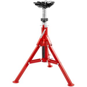 Pipe Jack Stand, 2500LB Heavy Duty Welding Pipe Stand, With 4-Ball Transfer V-Head And Folding Legs, Adjustable Height 24"-43" 1107B-type Pipe Jacks For Welding