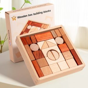 Children's Wooden Large-particle Biteable Assembly Building Blocks Educational Toy