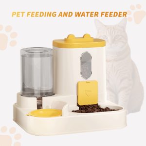 Fully Automatic 2in1 Cat Food Dispenser - Integrated Water And Food Feeding System - Cute Water Dispenser