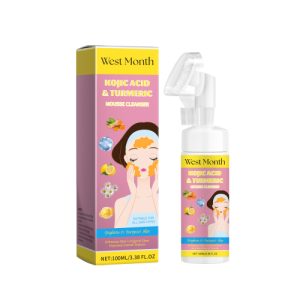 West&Month Turmeric Acid Cleanser Cleanser For Face, Soft And Moisturizing Skin, Gentle And Nourishing Foam Cleanser