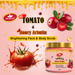 Tomato & Honey Arbutin Body Scrub Brightening Face Whitening Skin Care