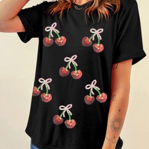 Women's Casual Printed Loose Short Sleeve