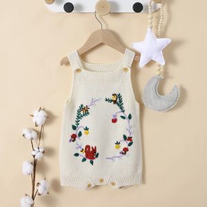 Infant And Toddler Knitted One-piece Bodysuits