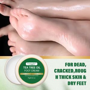 Tea Tree Oil Foot Cream Dead Skin Removal Peeling Moisturizing Exfoliation Foot Care Repair Cream For Cracked Heels