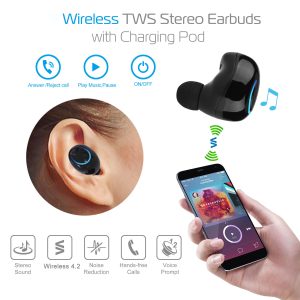 Wireless TWS Stereo Earbuds