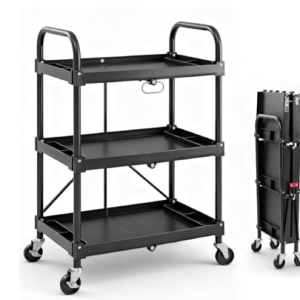 3-layer Foldable Multi-functional Vehicle, Foldable Service Vehicle, With 4 Wheels And Brakes, 120-pound Capacity And Foldable Storage Rolling Vehicle