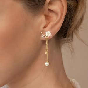 Light Luxury Long Chain Pearl Earrings