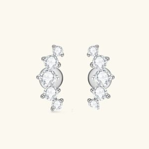 Cross-border Independent Store Personalized High-end Moissanite Stud Earrings