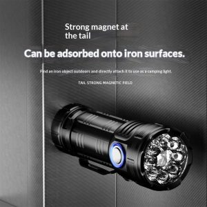 Magnetic Suction Strong Light Flashlight Charging Household Ultra-bright Outdoor