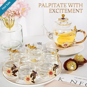 Enamel Cups Tea Sets Glass Teacups