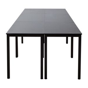 Conference Table, Set Of 6, 4.5 Ft Office Meeting Table For 16 Person, Flexible Combination Desk Set, Modern Rectangle Meeting Desk With Metal Legs For Office, Conference Room, Easy Assembly