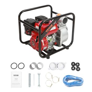 Gasoline Engine Water Pump, Four-stroke Gasoline-driven Trash Water Transfer Pump, With 7.6-meter Hose, For Irrigation Pools, EPA Certified