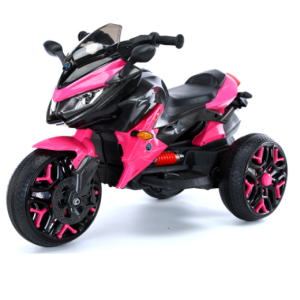 Kids Motorcycle Ride-On Motorcycle 3-Wheels Battery Powered Motorbike Rechargeable 12 V Kids Ride On Toy With PU Seat Training Wheels Manual Throttle  Drive By Hand  Lighting Wheels