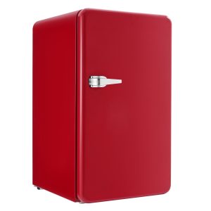 Mini Fridge, 3.2 Cu.Ft, Single Door Compact Refrigerator With Adjustable Temperature, Glass Shelf, Energy Efficient Dorm Fridge, Low Noise Small Refrigerator, For Bedroom, Office, Dorm, Red