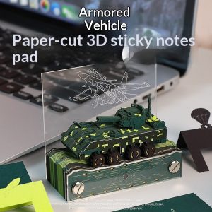 3D Paper Carving Of A Car Building Model