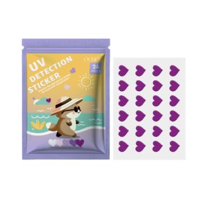 OUHOE UV Detection Sticker, Face Body Skin Protection Against Outdoor Uv Light-Sensitive Color Change Patch