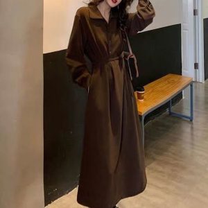 French Retro Audrey Hepburn Style Women's Long Dress