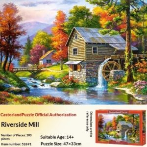 Puzzle Toy Serene Reflection Riverside Villa Mill