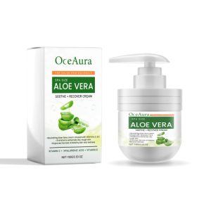 OceAura Aloe Vera Soothe Recover Cream, Repair Dull And Moisturizing Skin Lightweight Non-Greasy Beauty Cream