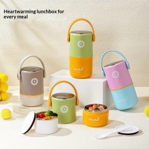 Japanese-style Double-sealed Stainless Steel Insulated Lunch Box