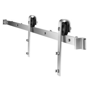 6.6FT Sliding Barn Door Hardware Kit, 330 LBS Weight Capacity, Compatible With 36 To 40 Inches Width & 1-3/8 To 1-3/4 Inches Thickness Single Sliding Barn Door, Durable Track & J-shape Roller