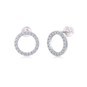 Explore - The Fashionable And Trendy Earrings Set With Top-quality Moissanite S925 Silver And Platinum-plated Stud Earrings Can Be Tested With A Diamond Pen