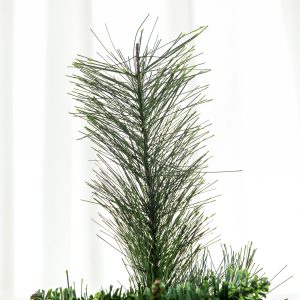 HOMCOM 9ft Tall Pencil Artificial Christmas Tree Holiday Dcor With 1298 Branches, Auto Open, Steel Base, Pine Needles, Green