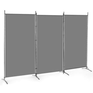 3-panel Partition Room Divider, 6-foot-tall Folding Privacy Screen, Steel-frame Independent Partition, Easy To Move And Store