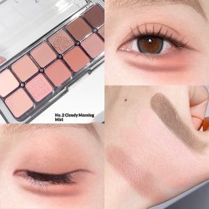 Mist Muse Twelve-Color Eyeshadow Palette Shimmer Sparkle Matte Highlight Contour Blush All-in-One Palette