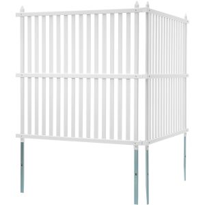 48" W X 48" H Vinyl Privacy Fence Panels, Air Conditioner Fence, Outdoor Privacy Screens For Trash Can, Pool Equipment Enclosure, Privacy Screen Kit Strip Panels (2 Panels)