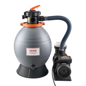 Sand Filter Pump For Above Ground Pool, 16 In, 3500 GPH, 3/4 HP Swimming Pool Sand Filter Pump System, Krystal Clear With 6-Way Multi-port Valve & Strainer Basket, Easy Installation For Pools