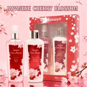 8floz,2-Festival Body Lotion And Spray Set, With A Captivating Cherry Blossom Scent,A Fresh, Sweet, And Elegant Fragrance,The Perfect Holiday Gift For Everyday Use, A Gift Box,And A Holiday, Moth