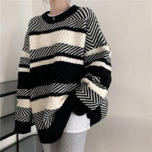 Korean-style Striped Sweater For Women
