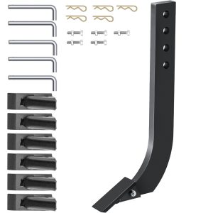 Box Blade Shank, 18" Scarifier Shank, 4 Holes Box Scraper Shank, Ripper Shank With Removable Tapered Teeth And Pins, Adjustable Shanks Assembly For Replacement, Digging, Plowing, 5PCS