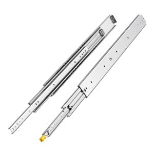 Set Of Two Drawer Rails, Sizes Ranging From 16 To 60 Inches, 500 Lbs Weight Tolerance, Ball Bearing Equipped With Locking Mechanism, Side Mounted Slide Rail