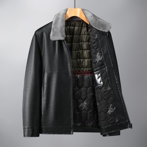 Men's Casual Windproof Hooded Fleece-lined Jacket