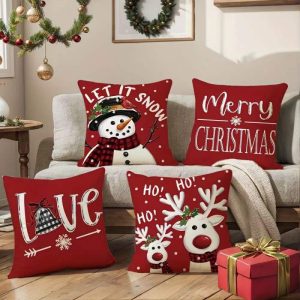 Home Sofa Santa Claus Pillow Cushion Cover