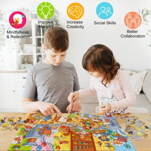 1,000-piece Gray-cardboard Jigsaw Puzzlehigh-difficulty Toy
