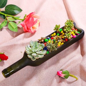 Dark Green Glass Wine Bottle Home Decoration Glass Crafts