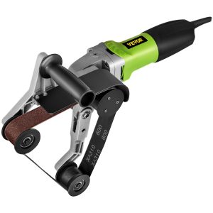 Pipe Tube Polisher Sander 7"/180 Mm Max Pipe Diameter,Sander Polisher Grinder 110V 800W,Professional Belt Sander Grinding Machine 6 Speeds Adjustable,for Burnishing Finishing Stainless Steel