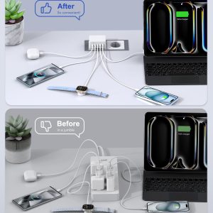 Multi Port Charger Compatible With Apple And Samsung Phones 2C 2A Charging Head 4port Charger