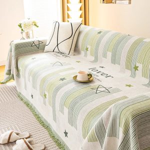 Anti-cat Scratch Waffle-pattern Sofa Cover For All Seasons